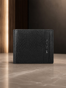 Police Men Black Genuine Leather Wallet