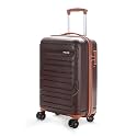 POLICE Novex Luggage Trolley Bag Brown Colour | 20 Inches Lightweight Luggage Bag | Trolley with 360 Degree Rotation 4 Wheels | Cabin Trolley Bag with Combination Lock