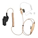 Police Radio Earpiece with Mic Walkie-Talkie Ear Piece Headset Compatible for Motorola Xts Series 5000 1500 2500 ht1000 5000r 2500i xts2500 xts5000 xts5000r xts3000,Dual Ptt,Waterproof,Skin Color