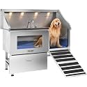POLIMO LED Dog Washing Station, 304 Stainless Steel Pet Wash Sink