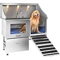 POLIMO LED Dog Washing Station, 304 Stainless Steel Pet Wash Sink
