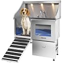 POLIMO LED Dog Washing Station, 304 Stainless Steel Pet Wash Sink
