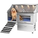 POLIMO LED Dog Washing Station, 304 Stainless Steel Pet Wash Sink