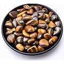 Polished Tigers Eye Crystal Chips Set, 0.4" 127 Pcs - Handpicked Tumbled Stones and Crystals Bulk for Healing, Reiki, Meditation, Witchcraft and Home Decor 04TigersEye