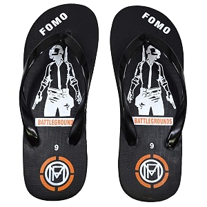 POLITA Pubg Slippers Flip Flop Black