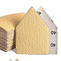 POLIWELL Orbital Triangle Sanding Sheets 50PCS 90x65mm Hook & Loop