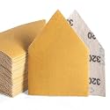 POLIWELL Orbital Triangle Sanding Sheets 50PCS 90x65mm Hook & Loop
