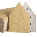 POLIWELL Triangle Sanding Sheets 50PCS 90x65mm Hook & Loop