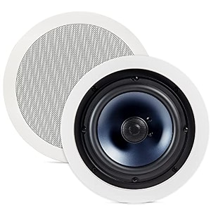 polk audio wired us rc80i 2-way in-ceiling speakers - white