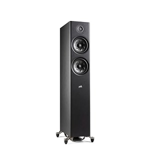 polk audio reserve series r600 tower speaker 134 pinnacle ring tweeter amp dual 6534 turbine cone woofers hi-res certified dolby atmos amp imax enhanced for dynamic home theater audio black