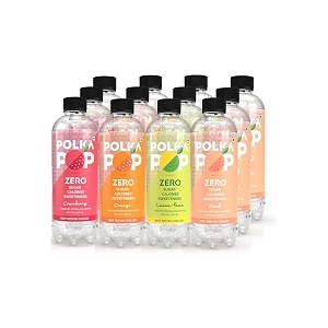 polka pop assorted collection sparkling fizzy water  pack of 12 300ml each  100 natural flavour  zero sugar amp zero calories  no aspartame or stevia  no preservatives