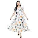 Polka Printed Georgette Dress for Women