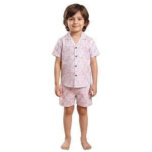 polka tots 100 cotton co-ord set for boys  half sleeve shirt amp shorts beach outfit for kids  ultra-soft amp breathable summer clothes for toddler amp baby boy  casual dress amp printed nightwear set
