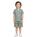 POLKA TOTS 100% Cotton Co-Ord Set for Boys | Half Sleeve Shirt &amp; Shorts Beach Outfit for Kids | Ultra-soft &amp; Breathable Summer Clothes for Toddler &amp; Baby Boy | Casual Dress &amp; Printed Nightwear Set