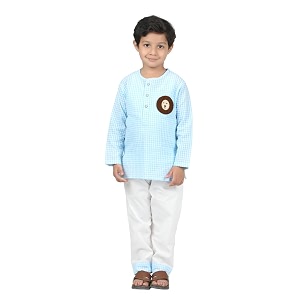 POLKA TOTS 100 Cotton Traditional Nightwear Kurta