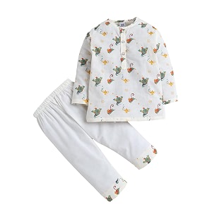 POLKA TOTS 100 Cotton Traditional Nightwear Kurta