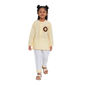 POLKA TOTS 100 Cotton Traditional Nightwear Kurta