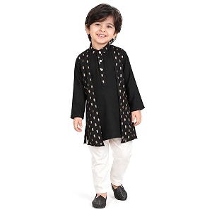 POLKA TOTS Boys Cotton Ethnic Kurta Pajama