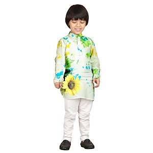 POLKA TOTS Boys Cotton Ethnic Kurta Pajama