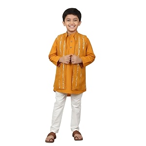 POLKA TOTS Boys Cotton Ethnic Kurta Pajama