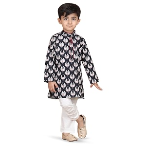 POLKA TOTS Boys Cotton Ethnic Kurta Pajama