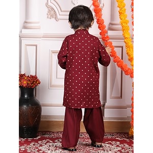 POLKA TOTS Boys Cotton Ethnic Kurta Pajama