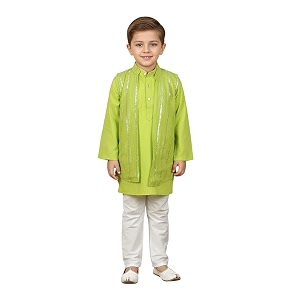 POLKA TOTS Boys Cotton Ethnic Kurta Pajama