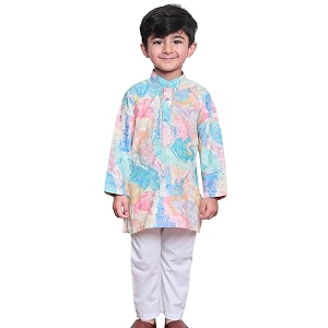 POLKA TOTS Boys Cotton Ethnic Kurta Pajama