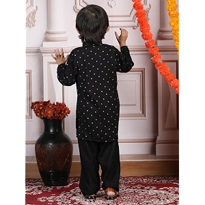 POLKA TOTS Boys Cotton Ethnic Kurta Pajama