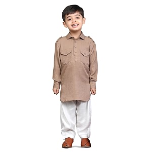 POLKA TOTS Boys Cotton Pathani Set