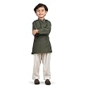 POLKA TOTS Boys Cotton Pathani Set 