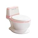 POLKA TOTS Kids Potty Training Seat with Flush Sound | Baby Toilet Training Seat with Removable Bowl &amp; Soft PU Seat | Anti-Slip Portable Baby Potty Seat for Infants &amp; Toddlers (Up to 50kg) (1-7 Years)
