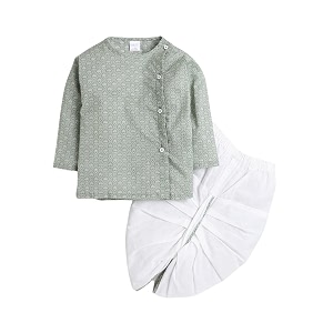 POLKA TOTS Premium Cotton Dhoti Kurta Set