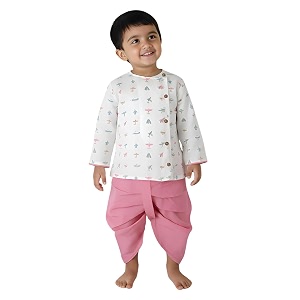 POLKA TOTS Premium Cotton Dhoti Kurta Set