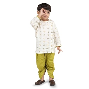 POLKA TOTS Premium Cotton Dhoti Kurta Set