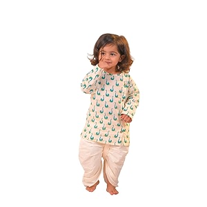 POLKA TOTS Premium Cotton Dhoti Kurta Set