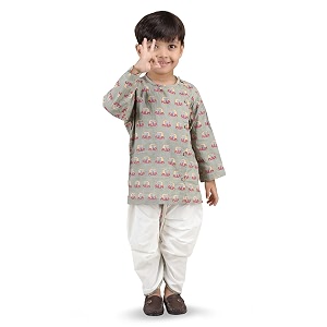 POLKA TOTS Premium Cotton Dhoti Kurta Set