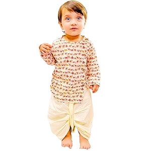 POLKA TOTS Premium Cotton Dhoti Kurta Set