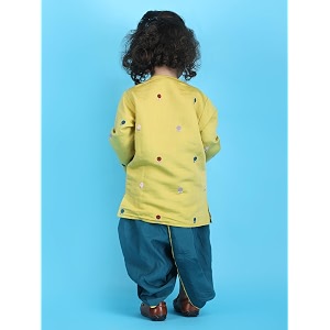POLKA TOTS Pure Cotton Traditional Dhoti Kurta