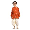POLKA TOTS Pure Cotton Traditional Dhoti Kurta