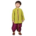POLKA TOTS Pure Cotton Traditional Dhoti Kurta