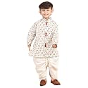 POLKA TOTS Pure Cotton Traditional Dhoti Kurta