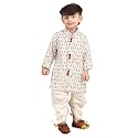 POLKA TOTS Pure Cotton Traditional Dhoti Kurta