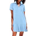 Polo Dress for Women Ruffle Hem Golf Tennis Summer Casual Mini Dresses
