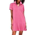 Polo Dress for Women Ruffle Hem Golf Tennis Summer Casual Mini Dresses