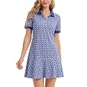 Polo Dress for Women Ruffle Hem Golf Tennis Summer Casual Mini Dresses