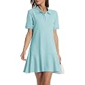 Polo Dress for Women Ruffle Hem Golf Tennis Summer Casual Mini Dresses