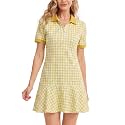 Polo Dress for Women Ruffle Hem Golf Tennis Summer Casual Mini Dresses