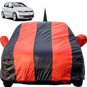 polo dustproof car cover with mirror amp antenna pockets red blue stripes taffeta polystertriple stitched compatible with volkswagen polo car cover 2010 to 2022 polo car accessories