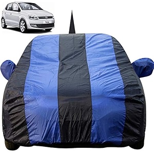 polo dustproof car cover with mirror amp antenna pockets royal blue stripes taffeta polystertriple stitched compatible with volkswagen polo car cover 2010 to 2022 polo car accessories
